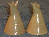 Teepee shakers glazed white sand